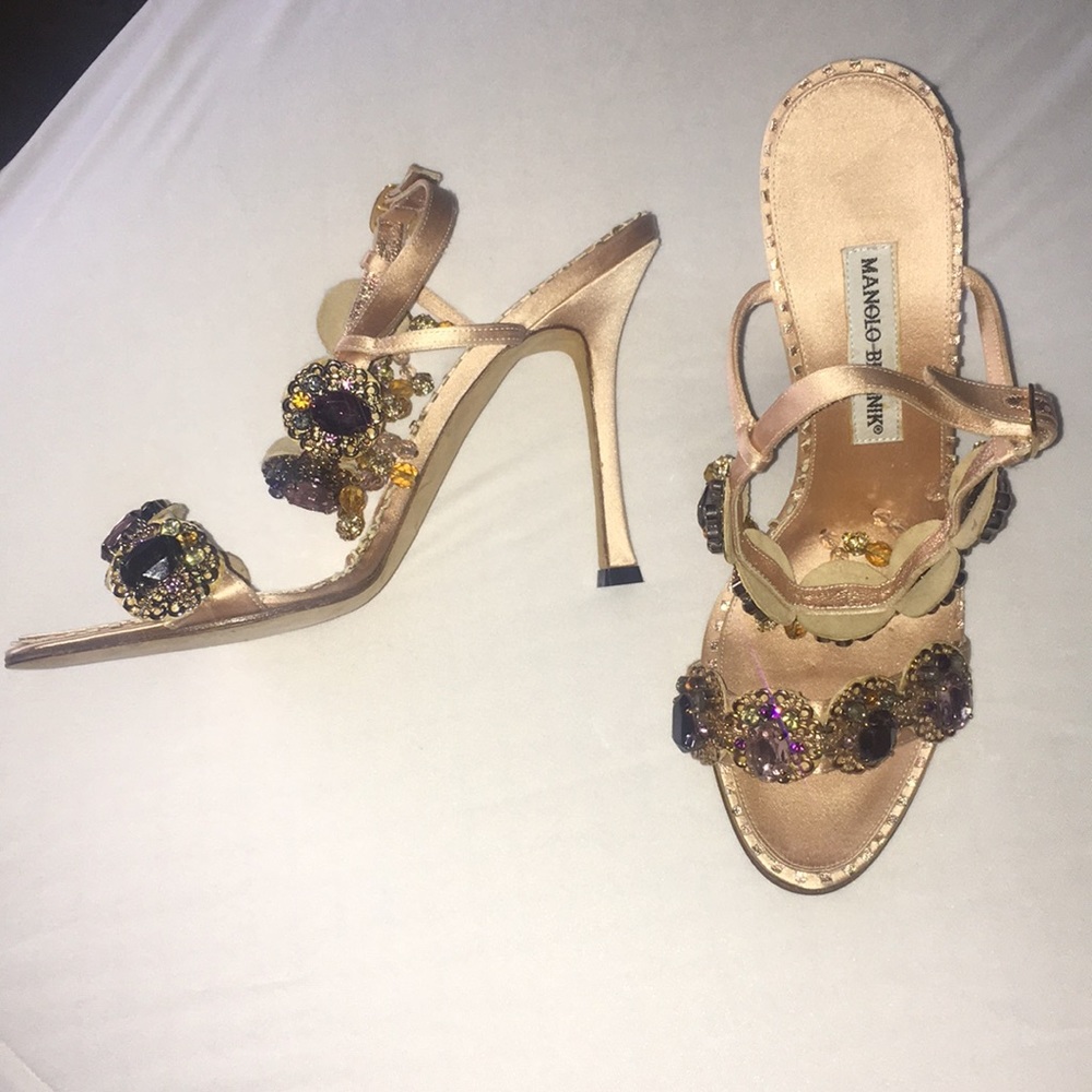 Manolo blahnik jeweled shoes